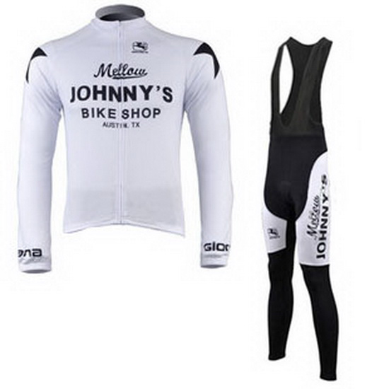 2010 Maillot Johnnys Tirantes Mangas Largas Negro Y Blanco